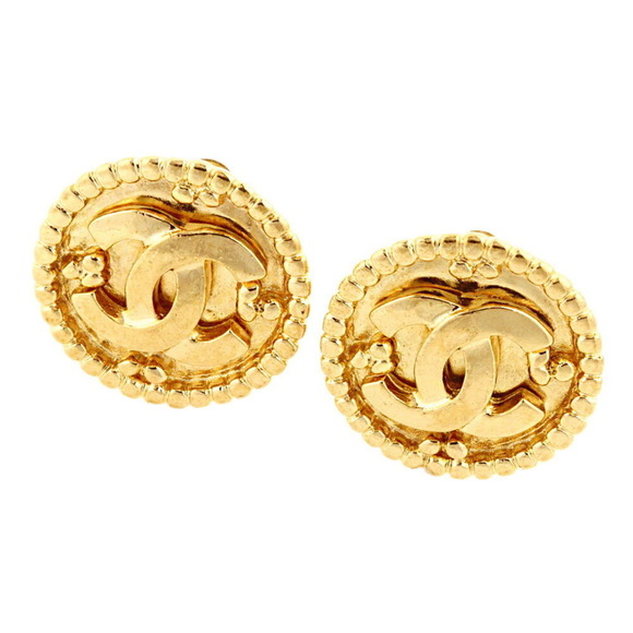 CHANEL Vintage Gold Earrings - Picture 1 of 6
